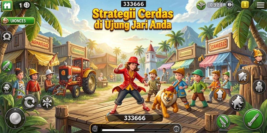Tampilan gameplay yang mendebarkan di 333666, penuh strategi dan aksi.