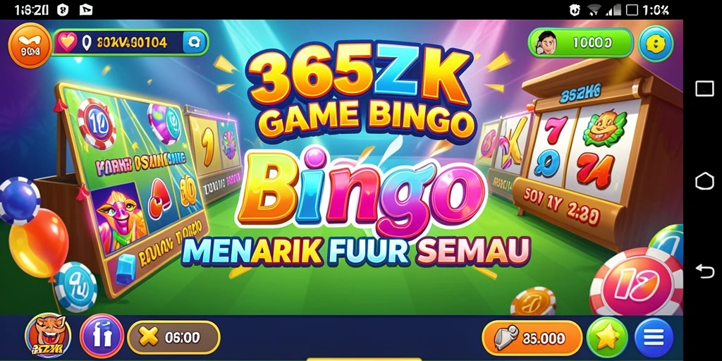 Tampilan permainan Bingo seru di 365ZK dengan grafis menarik.