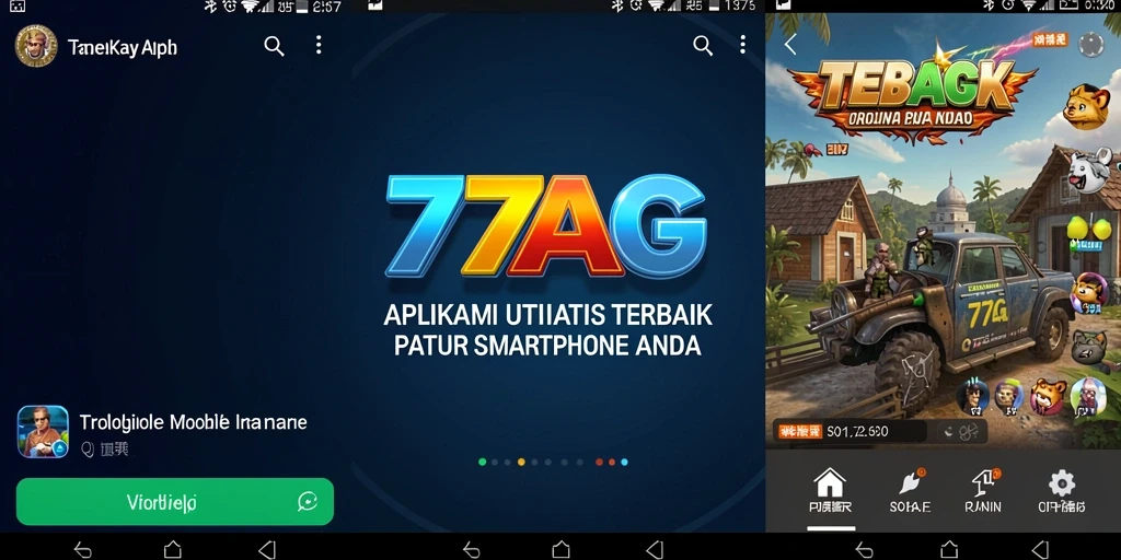 Tampilan antarmuka pengguna <strong>77AG</strong> yang modern dan efektif.