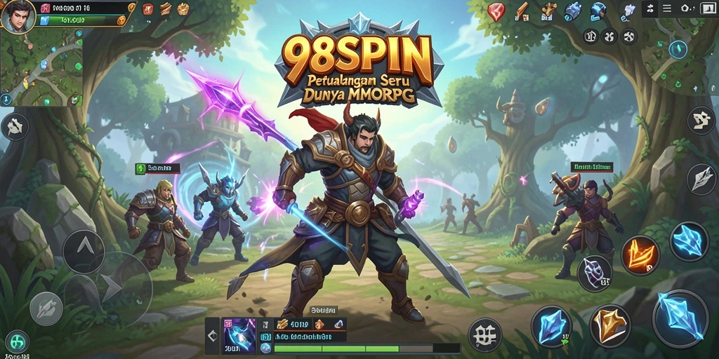 Screenshot gameplay <strong>98SPIN</strong> menunjukkan pertempuran seru dan interaksi antar pemain.