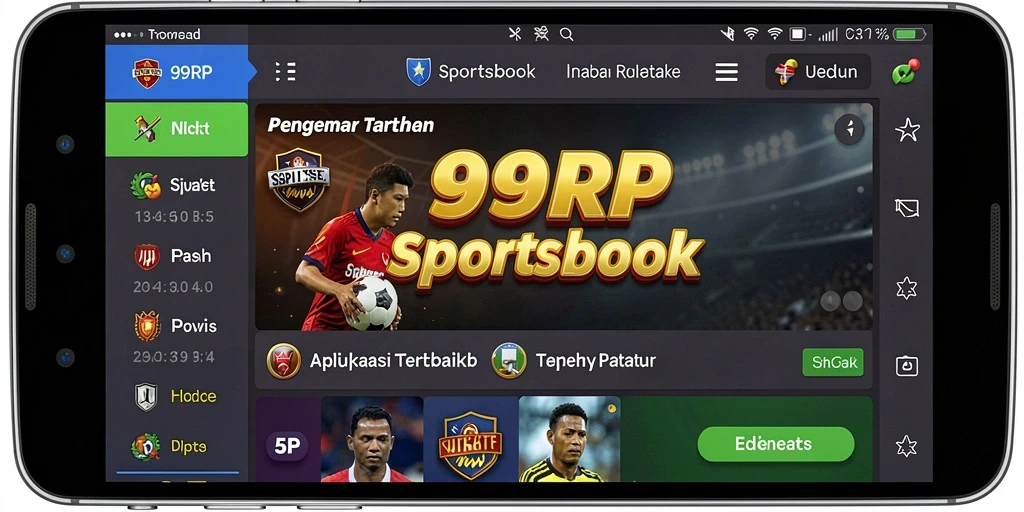 Tampilan gameplay Sportsbook yang menarik di 99RP.