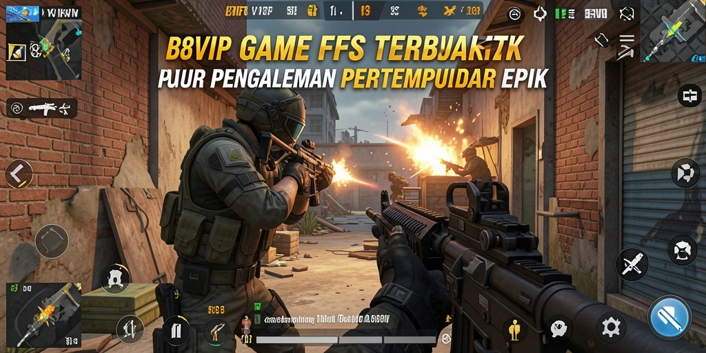 Tangkapan layar menunjukkan aksi menegangkan dalam permainan B8VIP.