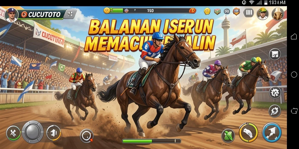 Gameplay balap seru di CUCUTOTO yang penuh tantangan.