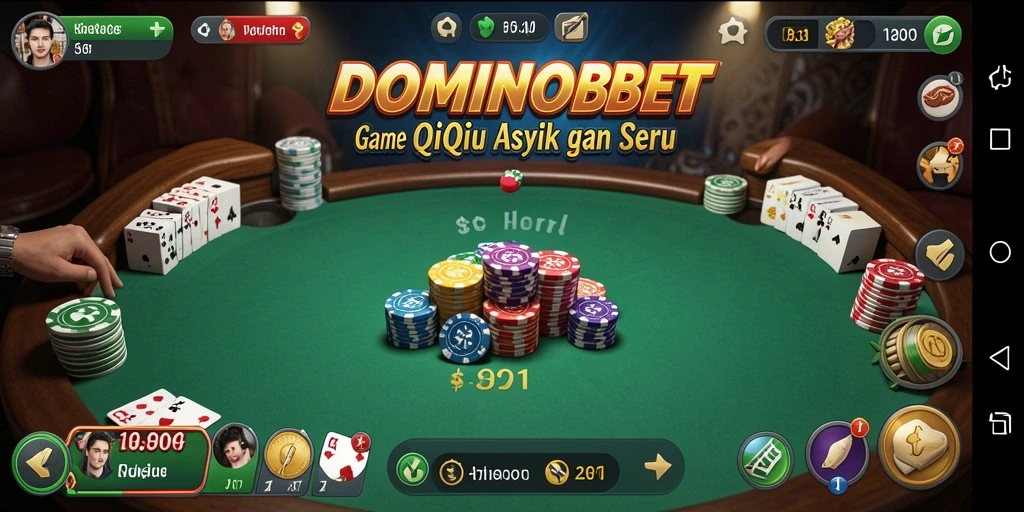 Tampilan gameplay QiuQiu yang seru di DOMINOBET.