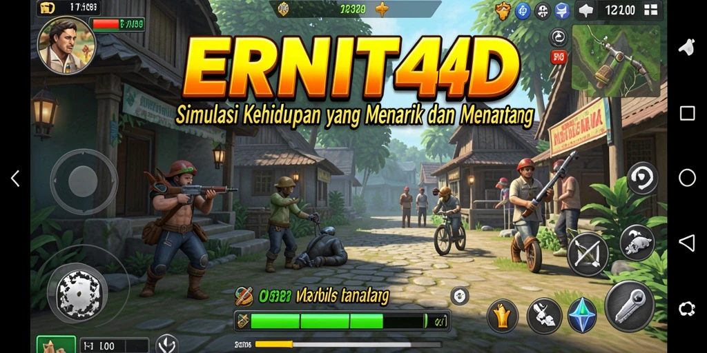 Tampilkan gameplay seru ERNITA4D dengan karakter yang berinteraksi di dunia virtual.