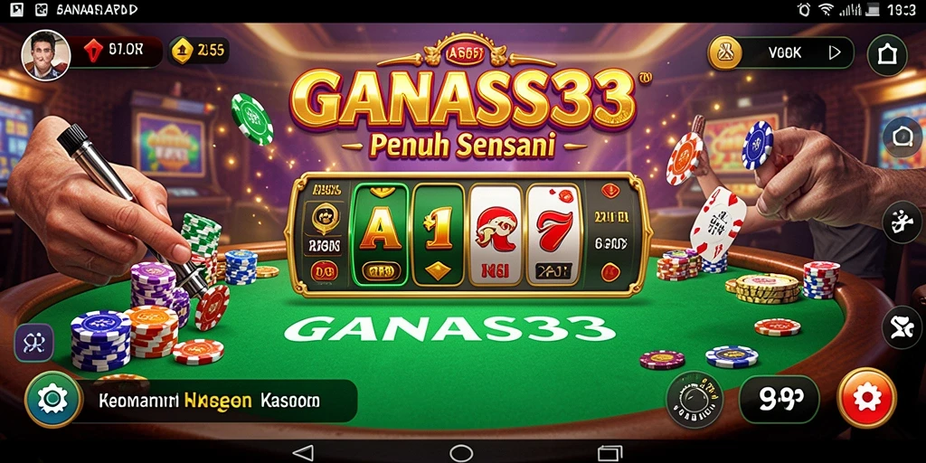 Tampilan gameplay menarik dari GANAS33 dengan suasana Kasino yang mendebarkan.