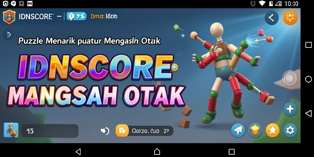Screenshot gameplay puzzle IDNSCORE yang seru dan menantang.