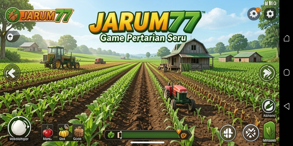 Screenshot gameplay JARUM77 menampilkan aktivitas pertanian yang menarik.