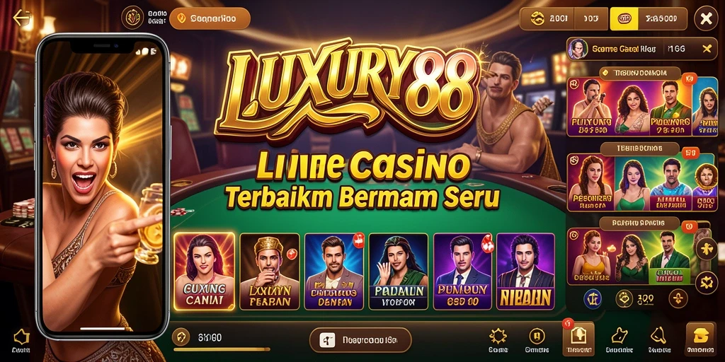 Screenshot menunjukkan gameplay Live Casino yang mendebarkan di LUXURY88.