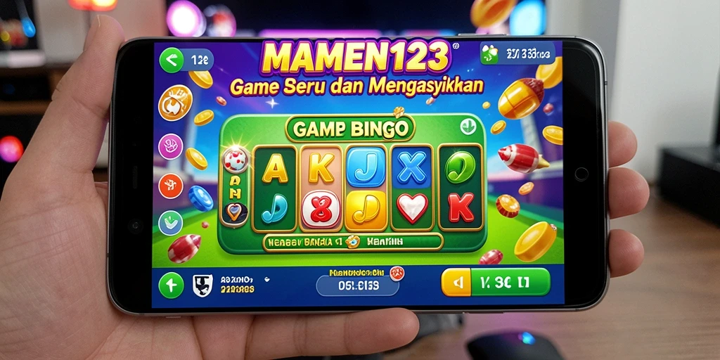 Screenshot MAMEN123 menunjukkan keseruan permainan Bingo yang interaktif.