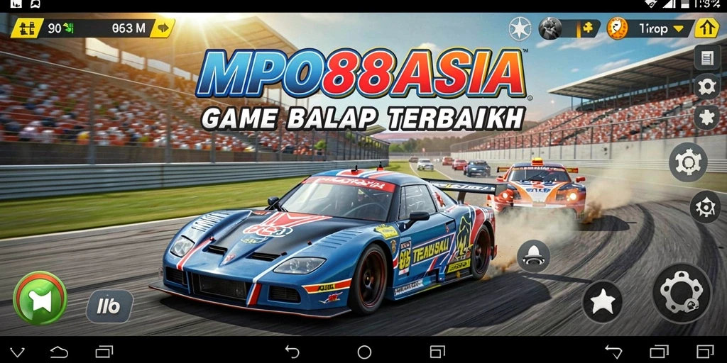 Tampilan menarik dari gameplay balap di MPO88ASIA.