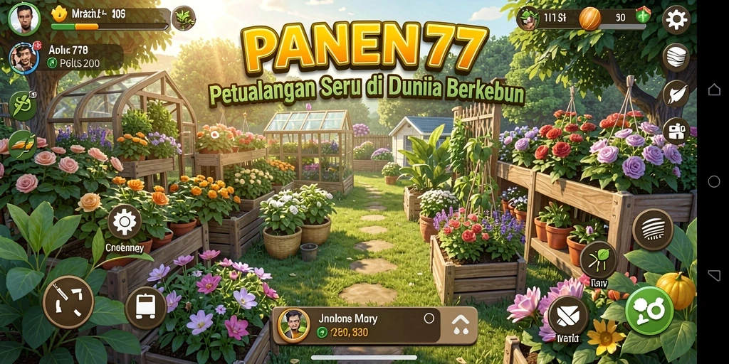 Screenshot gameplay PANEN77 menampilkan aksi berkebun yang menyenangkan.