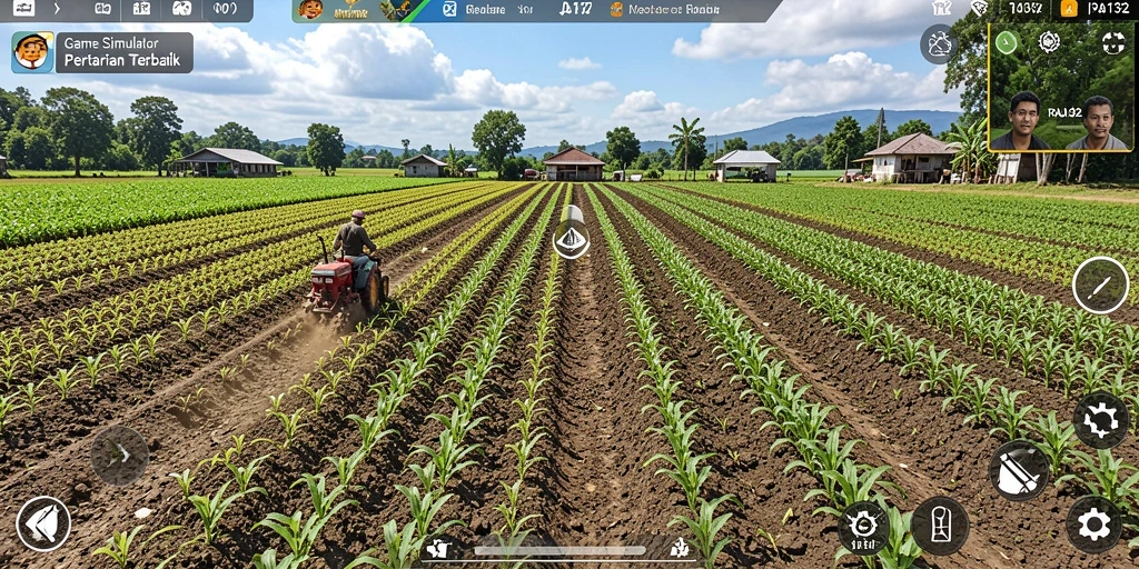 Tampilan gameplay menarik dari RAJA132 dengan berbagai tanaman dan hewan.