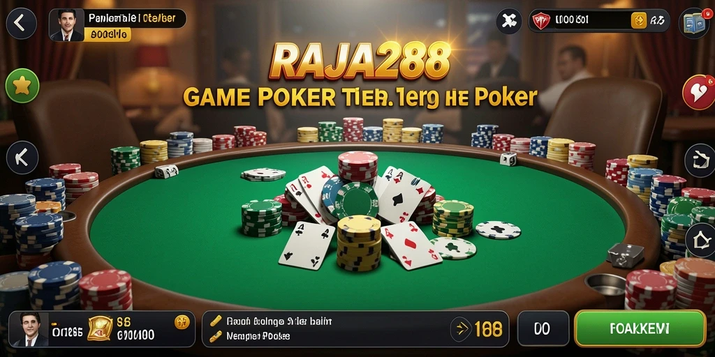Tampilan gameplay seru di RAJA288 saat bermain Poker.
