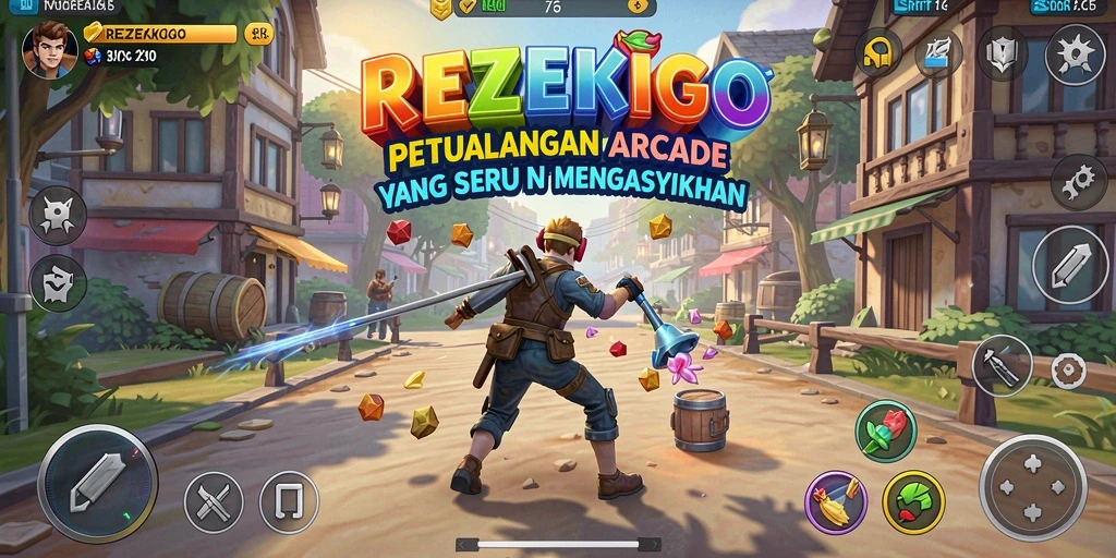 Tampilan gameplay REZEKIGO yang seru dan mendebarkan.