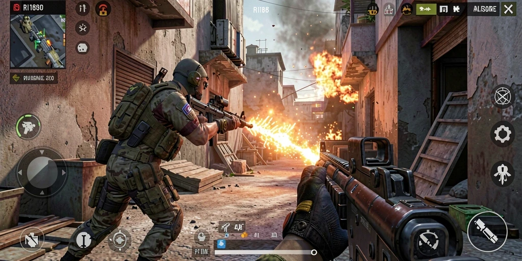 Tampilan gameplay epik dari RI188 yang penuh aksi.