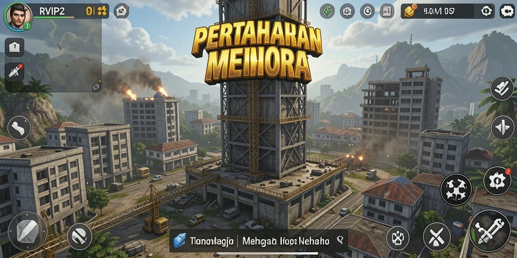 Gameplay RVIP2 yang seru dalam gaya Tower Defense.