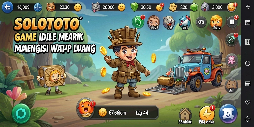 Tampilan gameplay menarik dari SOLOTOTO yang menggambarkan keseruan bermain Idle.
