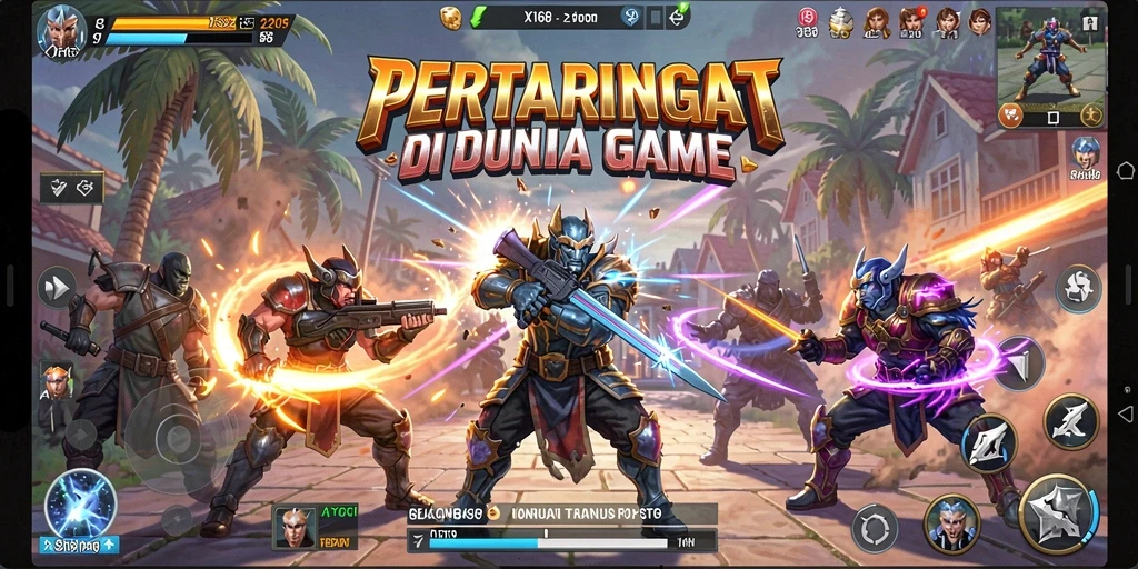 Tampilan aksi bertarung yang mendebarkan di X168.
