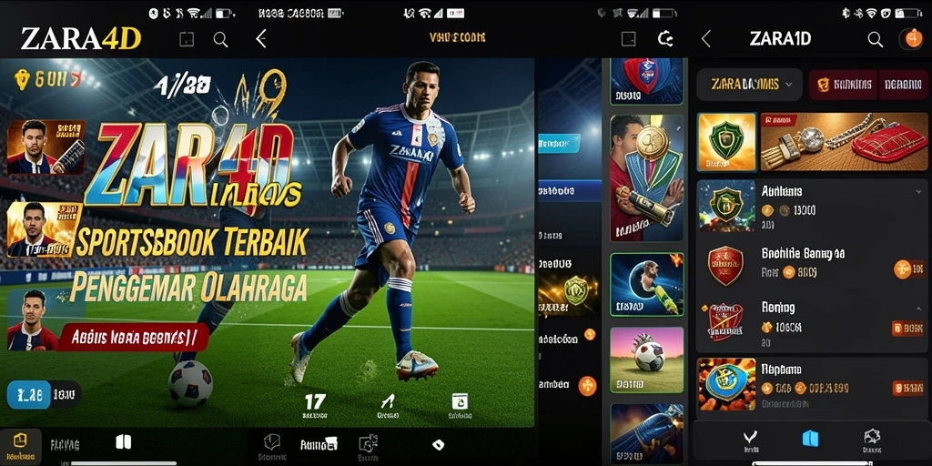 Tampilan gameplay Sportsbook ZARA4D yang interaktif dan menarik.